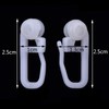 Rolling Curtain Clips White Plastic Curtain Hooks for Track Type