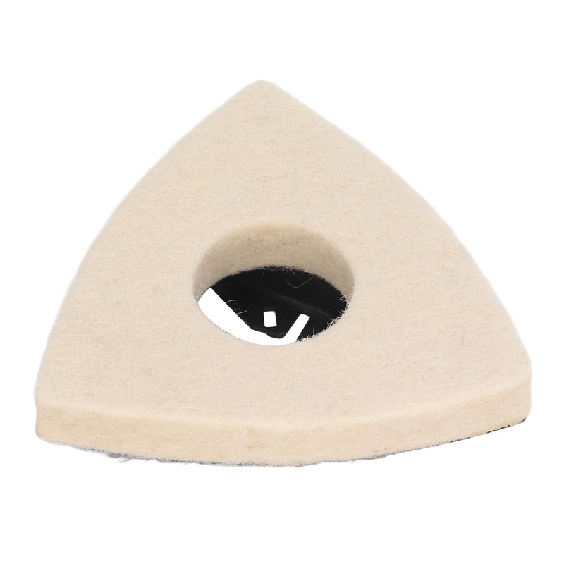 5PCS Wool Polishing Pad with Alloy Steel Base Triangular Felt