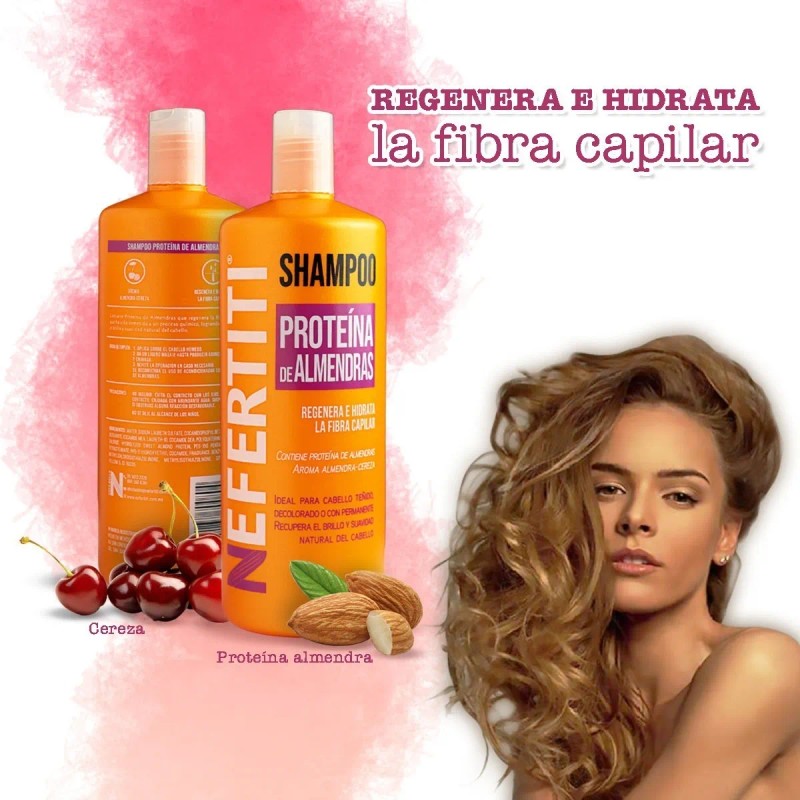 Shampoo Para Cabello Con Almendra Sin Parabenos 1l Nefertiti