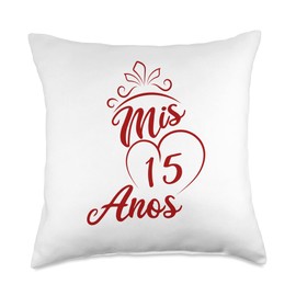 Quinceanera Mis 15 Anos 15th Quince Birthday Throw Pillow
