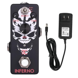 EX-Inferno Metal Distortion Pedal + 9V 2A Guitar Pedal Power Supply Adapter