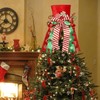 LATERN Christmas Tree Topper, 30CM Large Red Xmas Tree Top