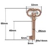 cyclingcolors Swivel Bar Lock Furniture Lock Gold Decorative Key Cabinet