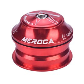 Rodamientos Direccion Bicicleta,Auriculares De Diadema Para Bicicleta,Aluminio De Las Auriculares De La Bici De Montaña Para El Tubo De La Cabeza De 44MM(Steerer Recto)(Rojo)