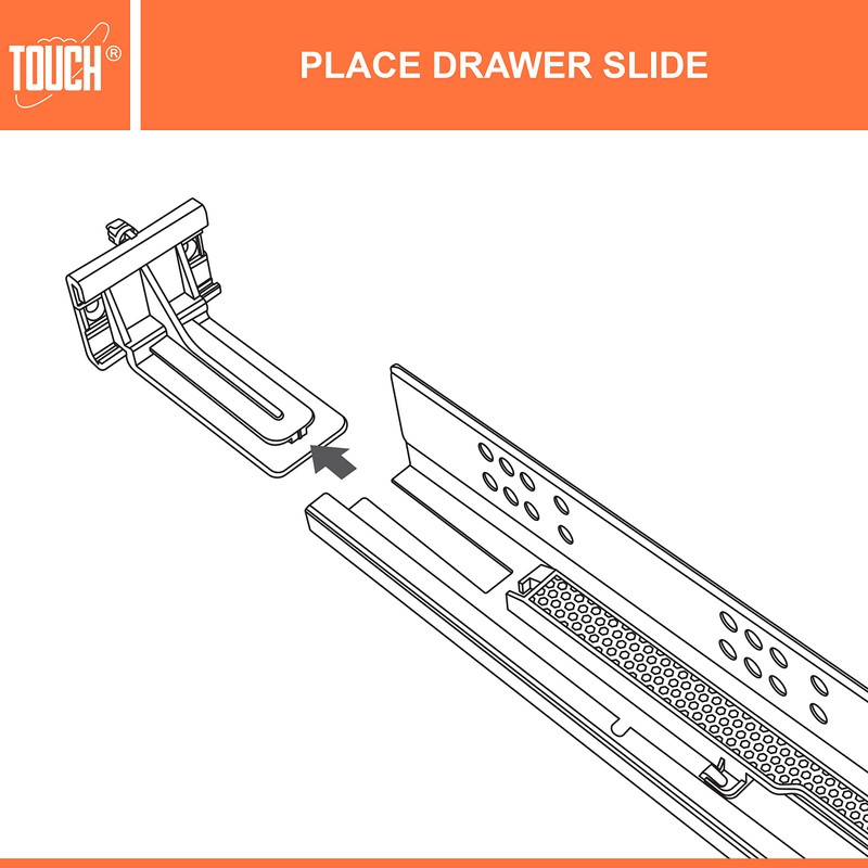 TOUCH Rear Mounting Brackets for Undermount Drawer Slides | 1