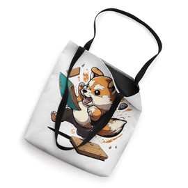 Kungfu Dog Break Wooden Board Tote Bag