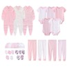 MAMIMAKA Newborn Layette Gift Set 27-Piece Baby Girl Clothes Bodysuits,