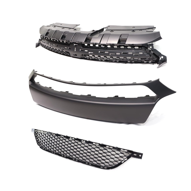 Front Bumper Cover Kit & Upper & Lower Grille Replacement