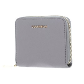 Coccinelle Metallic Soft Leather Zip Around Wallet Light Grey, light grey