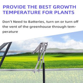 KOXXUD Greenhouse Vent Window Opener, Upgrade Greenhouse Vent Automatic Opener with The Load of 15 kgs / 33 lbs to Automatically Open and Close The Greenhouse Window and Roof
