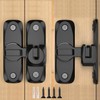 2 Pack Barn Door Lock, 90/180 Degree Gate Latches, Zinc