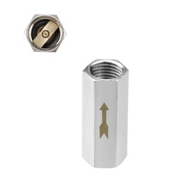 WDONAY G1/4 Check Valve Air Hex Female Thread One-way Air Check Valve Nickel-plated Copper Threaded Full Port One Way Check Valve, 2 PCS
