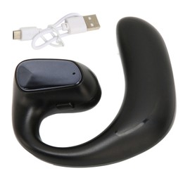 Bluetooth Earpiece Noise Cancellation Right Ear Single Bluetooth Headset for Business Black