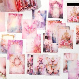 Vintage Flower Pattern Material Paper (50pcs/pack), Scrapbooking & Journal Making Paper, DIY Decorative Paper for Scrapbooking & Journal Making:_Style A_Multicolor