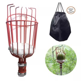 COCONUT Fruit Picker, Fruit Picker Pole with Basket Extendable Long Handle, Easy to A...