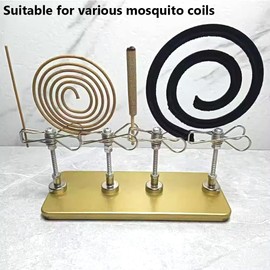 Magnetic Mosquito Coil Holder Stand‌ - Portable Stainless Steel Design with Adjustable Clip for Outdoor Camping & Home Use 2PCS(Short and Long)