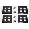 (4) Four Double Gang Blank Wall Plate Four XLR Male/Female