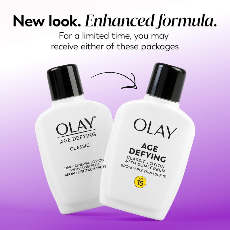 Face Moisturizer by Olay, Age Defying Classic Daily Renewal Lotion,