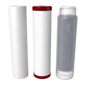 AquaticLife 10-Inch Sediment Water Filter Replacement Cartridges Kit (Carbon Plus Chloramine)
