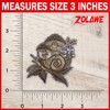 Zolawe Mushroom and Snail Patch, 3 Inches Sew On Iron