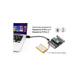 Pico Expansion Mini Board for Raspberry Pi Pico - Compatible Development Board with Rich I/O Ports, RGB LED, Micro SD, Audio, Mic, DS1302, Power Charging and Grove Connectors