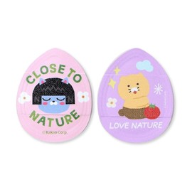Kakao Friends Chunsik Neo Ruby Cell Microfiber Makeup Small Puff 3.6x4.5cm 2pcs / 춘식이 네오 루비셀 극세사 화장 소형 퍼프 3.6x4.5cm 2개입