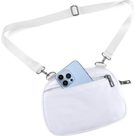 MAXTOP White Small Crossbody Bags for Women with Detachable Strap Cross Body Bag Sling Cell Phone Purse for Travel Essentials