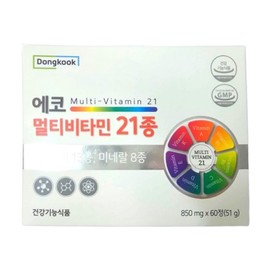 Dongguk Eco Multivitamin 21 types 850mg x 60 tablets / 동국 에코 멀티비타민 21종 850mg x 60정