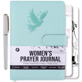 Prazoli Prayer Journal for Women - Daily Devotional Journaling Book for Woman, Religious Baptism & Christian Gifts & Bible Study Supplies for Church Note Taking, Devotional Notebook Accessories