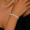Brihasory Cubic Zirconia Tennis Bracelets for Women, Silvery Dainty Adjustable