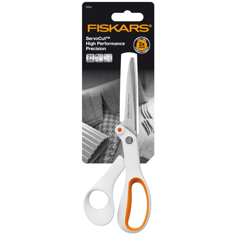 Fiskars Servo Cut High Performance Stainless Steel Precision Scissors 21cm