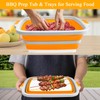 Verdvoca BBQ Prep Tubs with Lids, XX-Large Collapsible Built-In Cutting