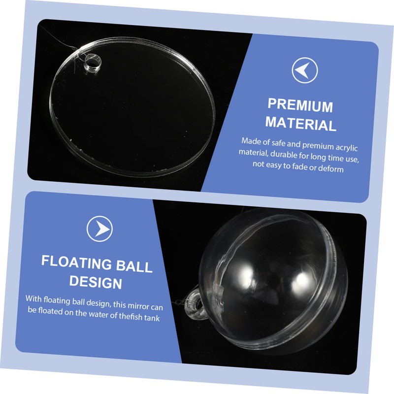 MERRYHAPY 4Pcs Double Sided Betta Fish Mirrors Fish Tank Decor