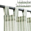 TOPICK Striped Panel Curtains, School Running, Linen Curtains with Stripes,