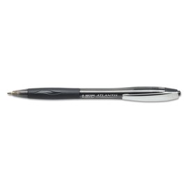 Bic Vcg11bk Atlantis Original Retractable Ballpoint Pen, Black Ink, Medium, 1Mm, Dozen
