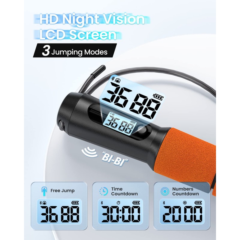 RENPHO Jump Rope, Smart Jumping Rope Counter with APP, Fitness