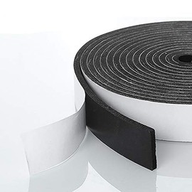 Foam Insulation Tape self Adhesive,1In x 2/5In x 16Ft Weather Stripping for Doors and Windows,Sound Proof soundproofing Door Seal,Weatherstrip,Pipe Cooling, Air Conditioning Seal Strip