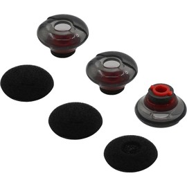 A-Pcas P3GL Eartips Eartips Earpieces for Plantroncis Voyager 5200 Compatible with Voyager Legend, Compatible with Voyager Pro, Earphone Kit, Earpads, Gray, Set of 3, Large