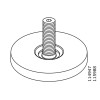 IKEA 4x Ikea BESTA Adjustable Feet Foot Leg Leveler 114947