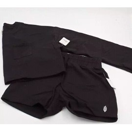 Free People Movement 2pc Set Womens XS Sunny Set Sweatshirt Shorts Black Cropped