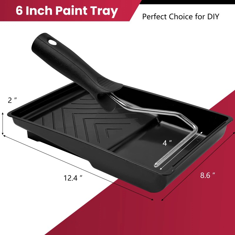 Mister Rui Paint Tray, 12 Pack, 6 Inch Paint Tray
