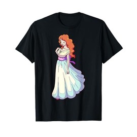 Cartoon Princess In Dress Illustration For Kids T-Shirt