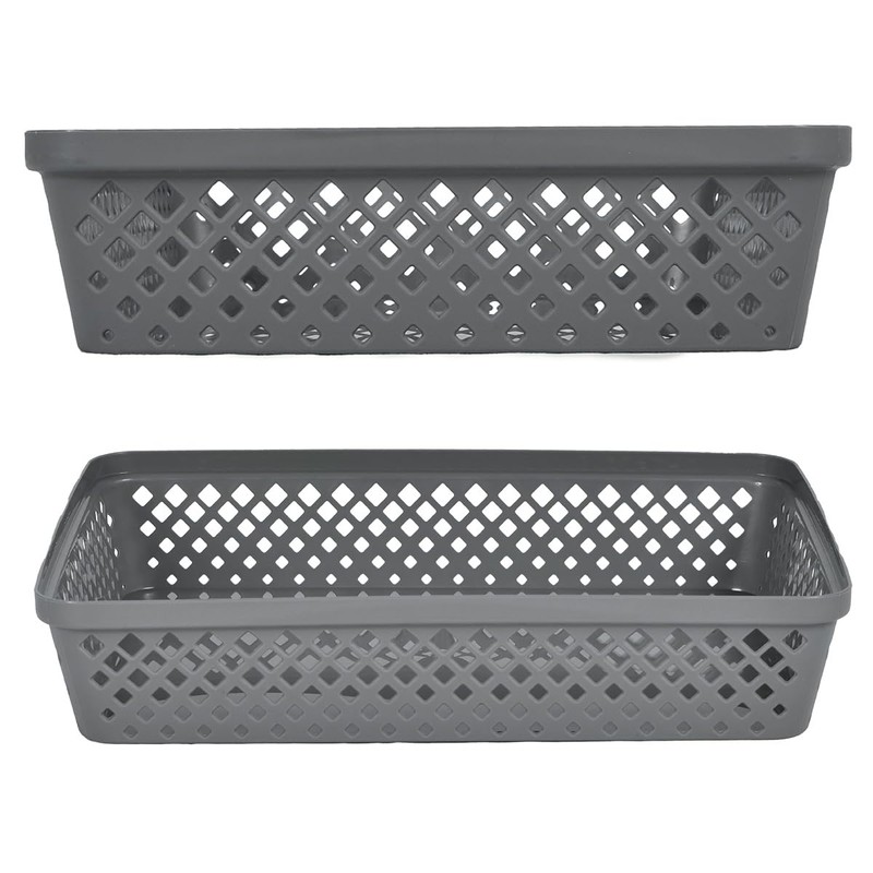 Glad Plastic Storage Basket Set - Multipurpose Drawer Trays, Kitchen