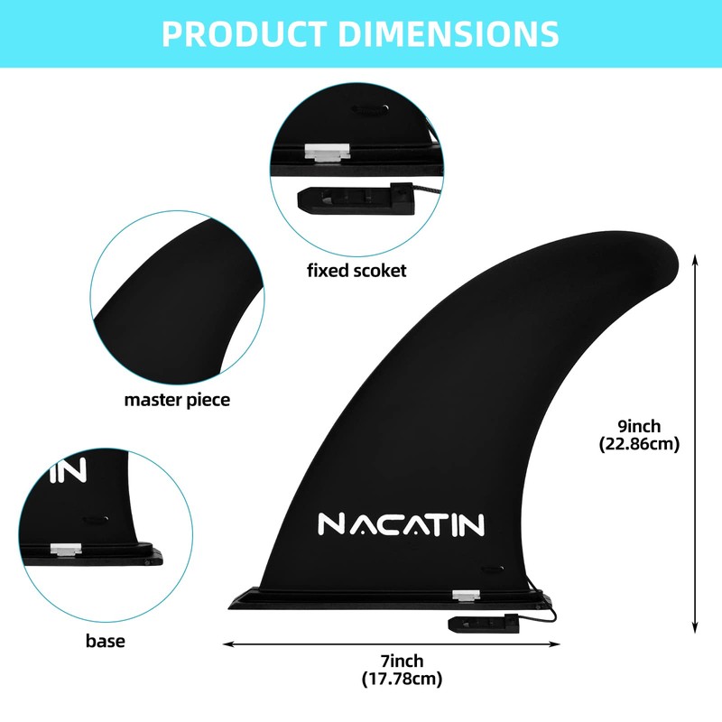 9 inch Replacement Centre Fin for NACATIN Stand Up Paddle