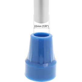 Pair of 7/8" (22mm) Blue Rubber Walking Cane Ferrules Crutch Tips Feet - by Lifeswonderful