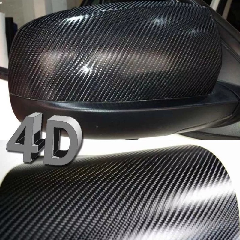 AUTOGOODY 30ft x 5ft Gloss Black 4D Carbon Fiber Vinyl