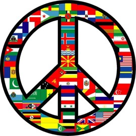 World Peace Sign Symbol Bumper Sticker Helmet Sticker Laptop Sticker