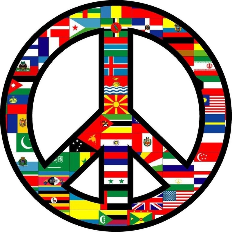 World Peace Sign Symbol Bumper Sticker Helmet Sticker Laptop Sticker