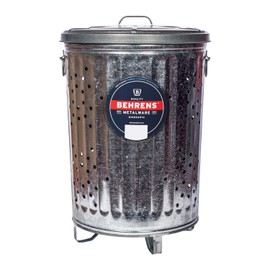 Behrens BEHRENS-RB20 Composter Steel Trash Can for Garden and Yard Waste Hot-Dipped, 20-Gallon, Silver