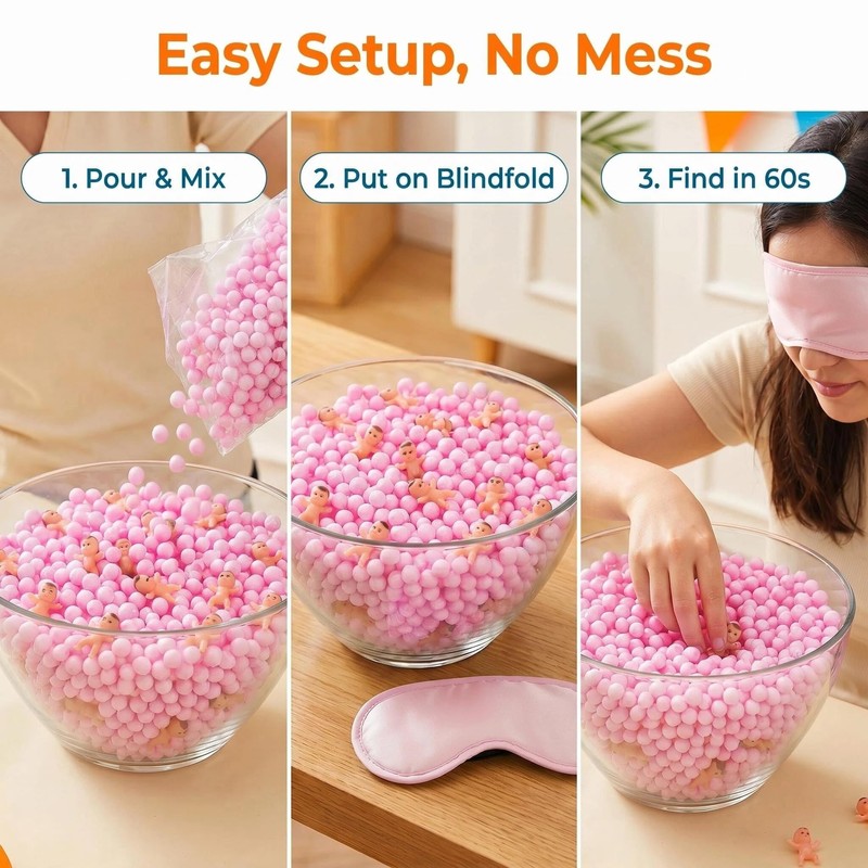 YUBAIHUI 3 Sets Baby Shower Games Funny Activities - Funniest